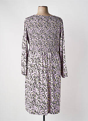Rochie midi imprimeu floral mâneci lungi violet SHEEGO femeie