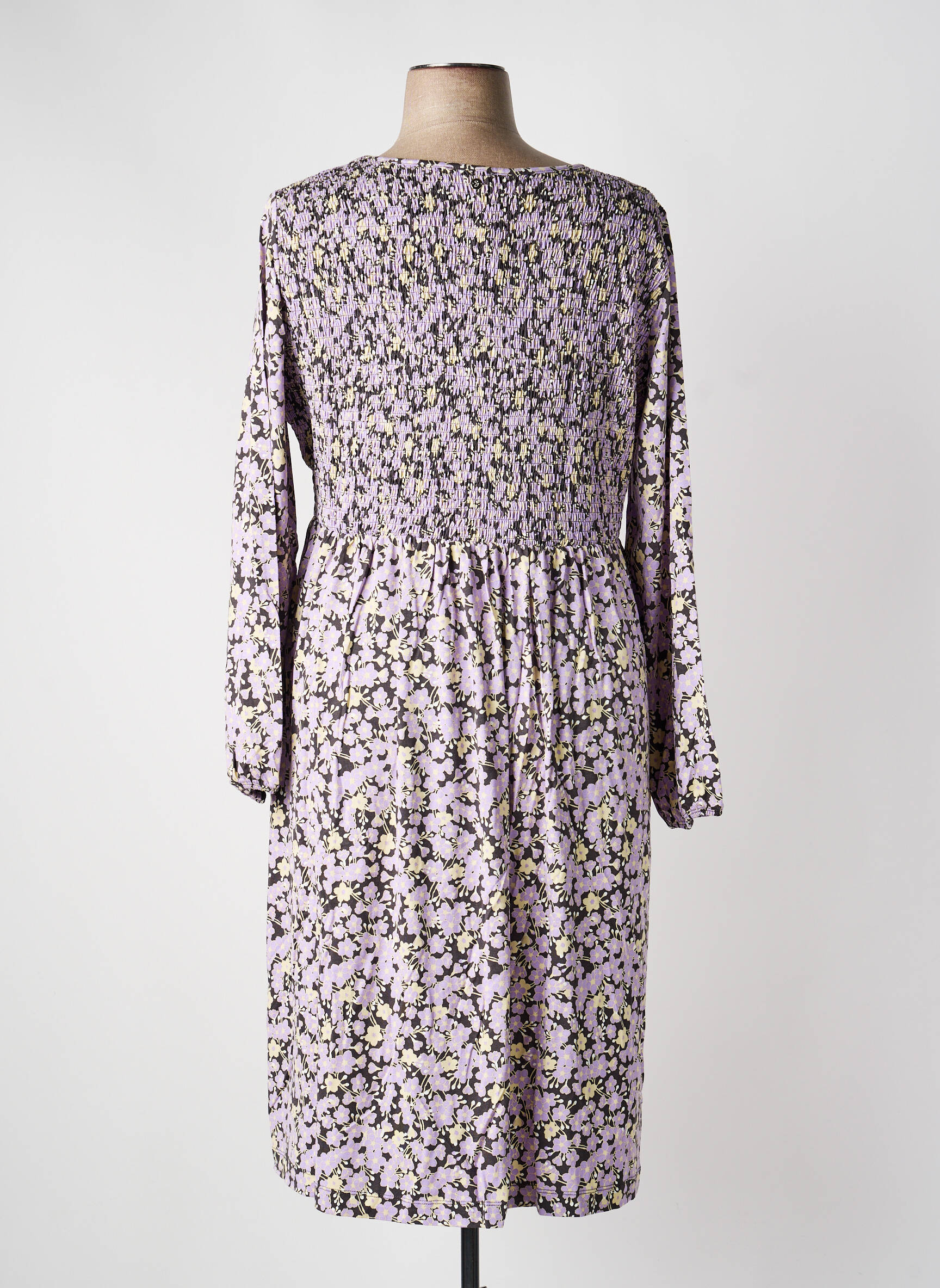 Rochie midi croială fluidă mâneci lungi violet SHEEGO femeie