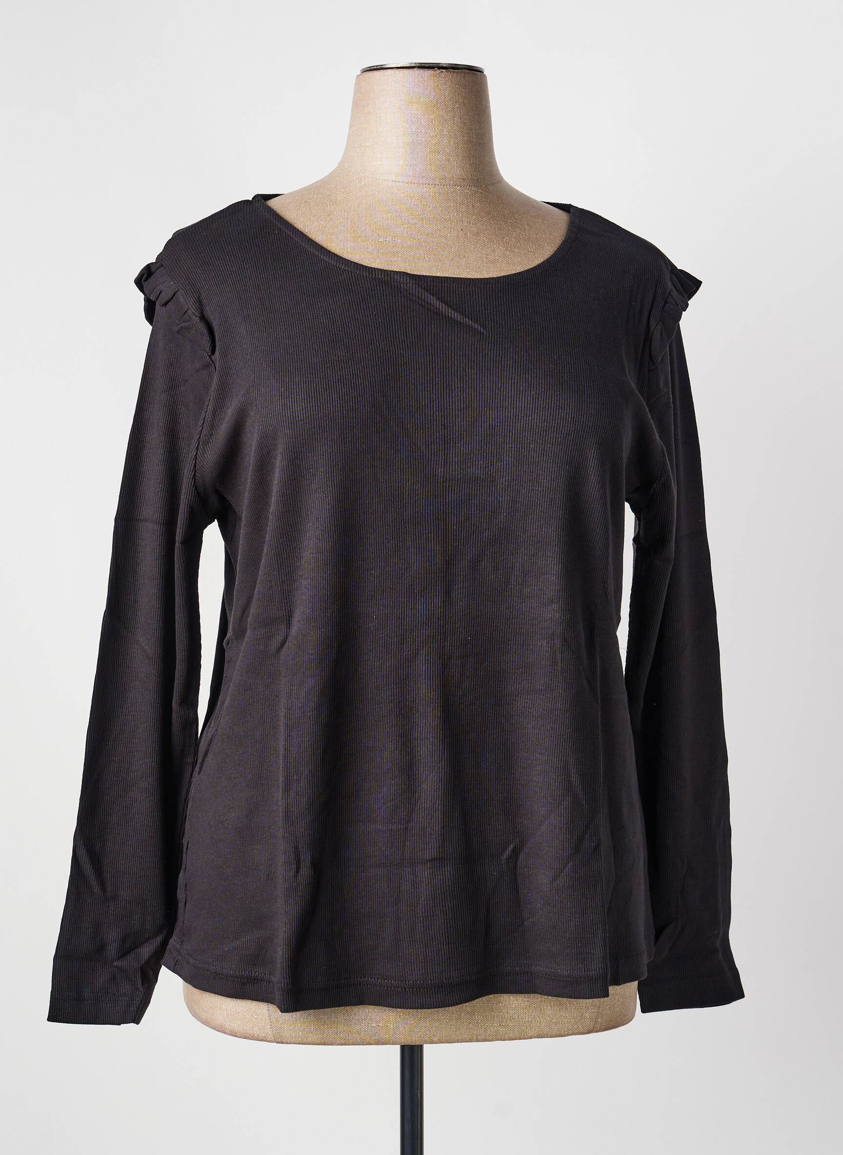 Tricou mâneci lungi mâneci lungi negru SHEEGO femeie