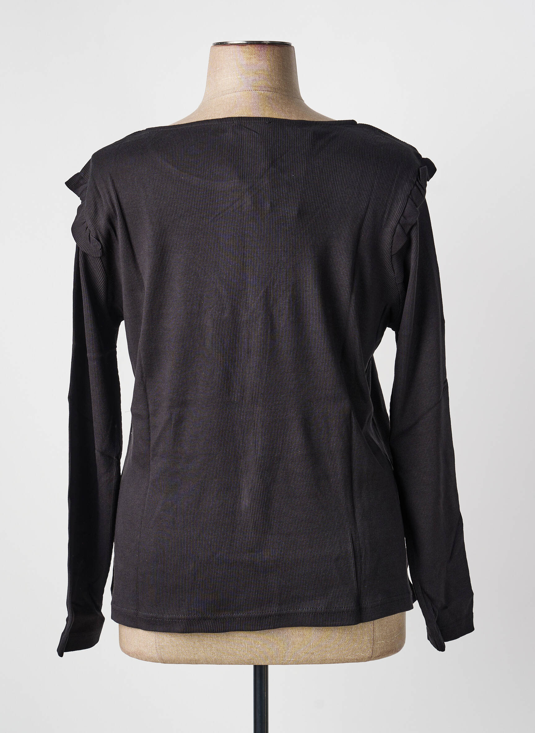 Tricou mâneci lungi mâneci lungi negru SHEEGO femeie
