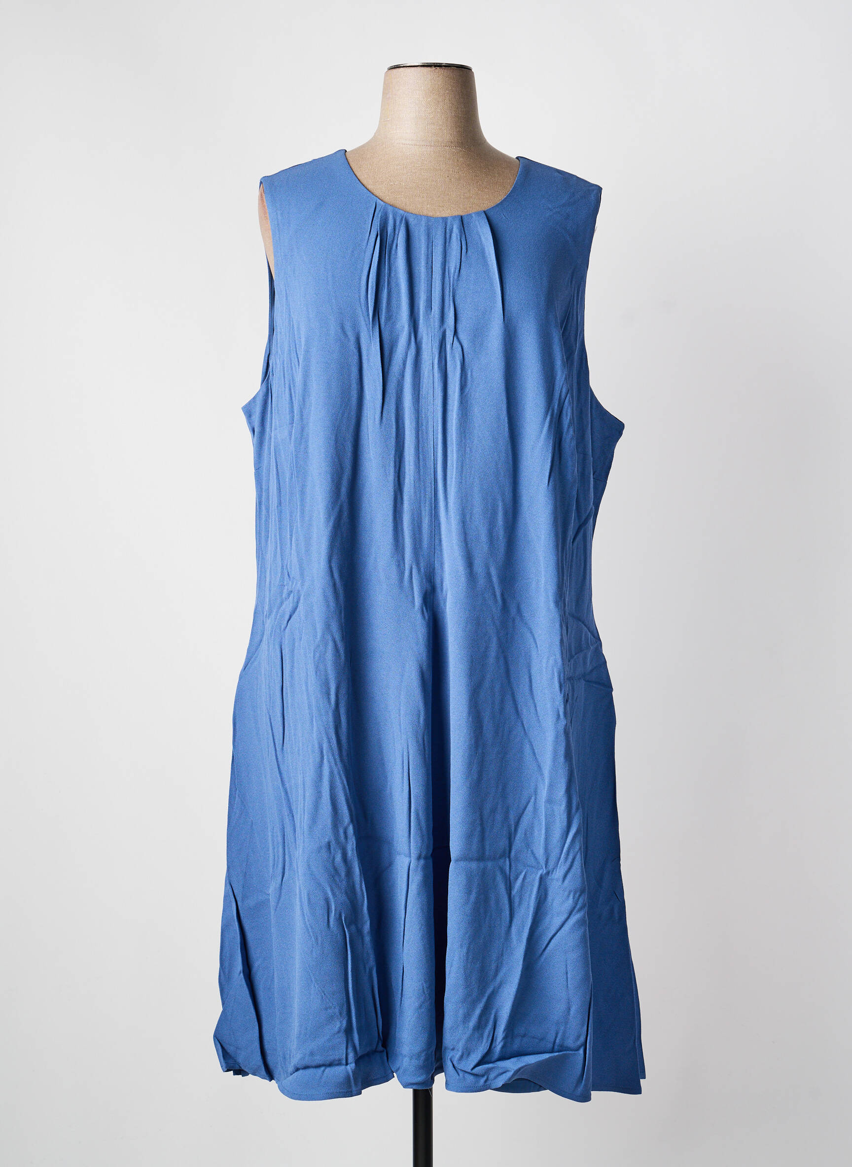 Rochie midi croială fluidă fără mâneci albastru SHEEGO femeie