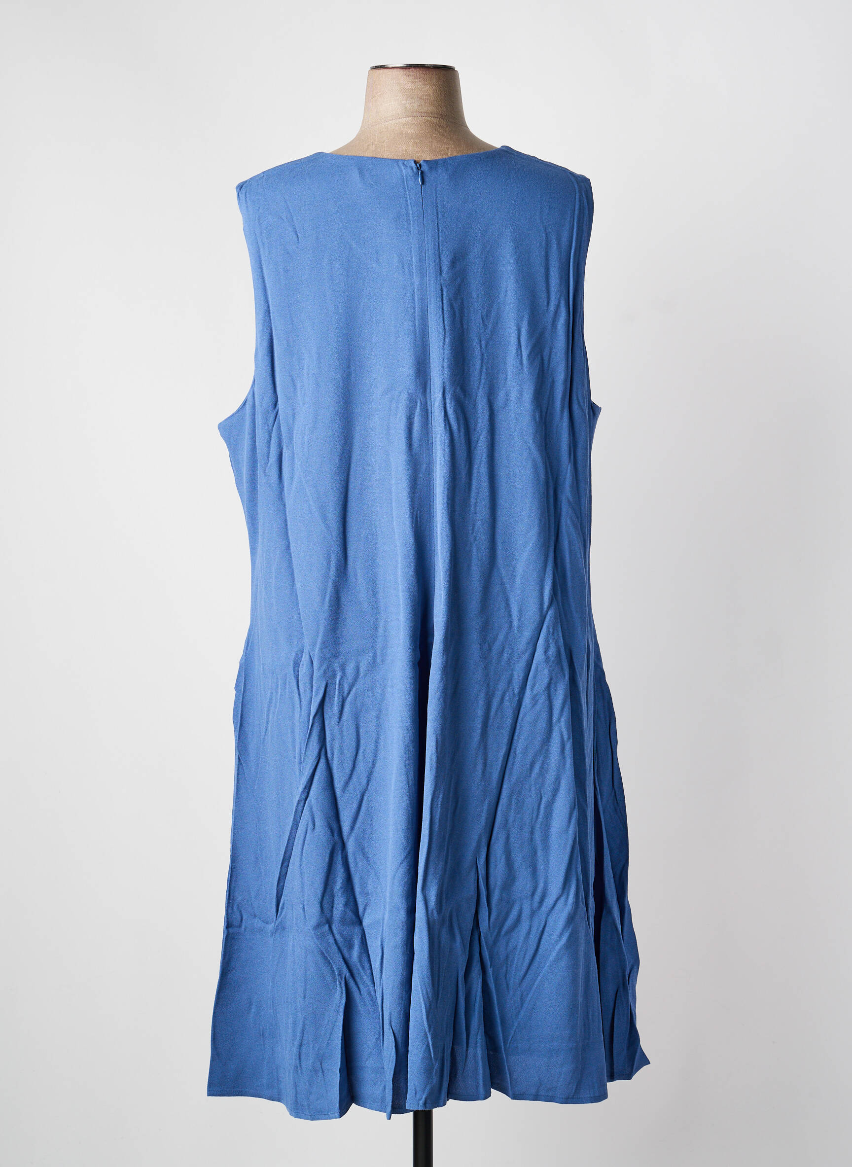 Rochie midi croială fluidă fără mâneci albastru SHEEGO femeie