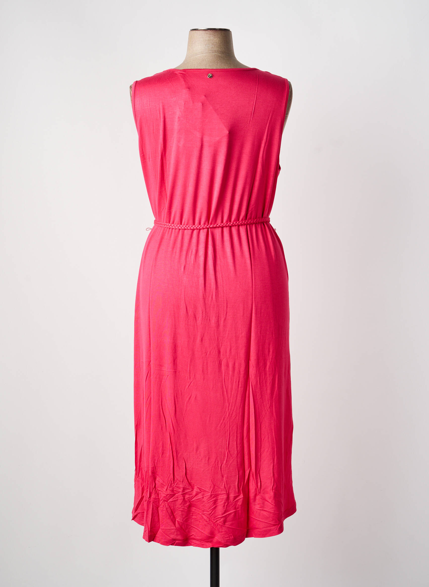 Rochie midi croială fluidă fără mâneci roz SHEEGO femeie
