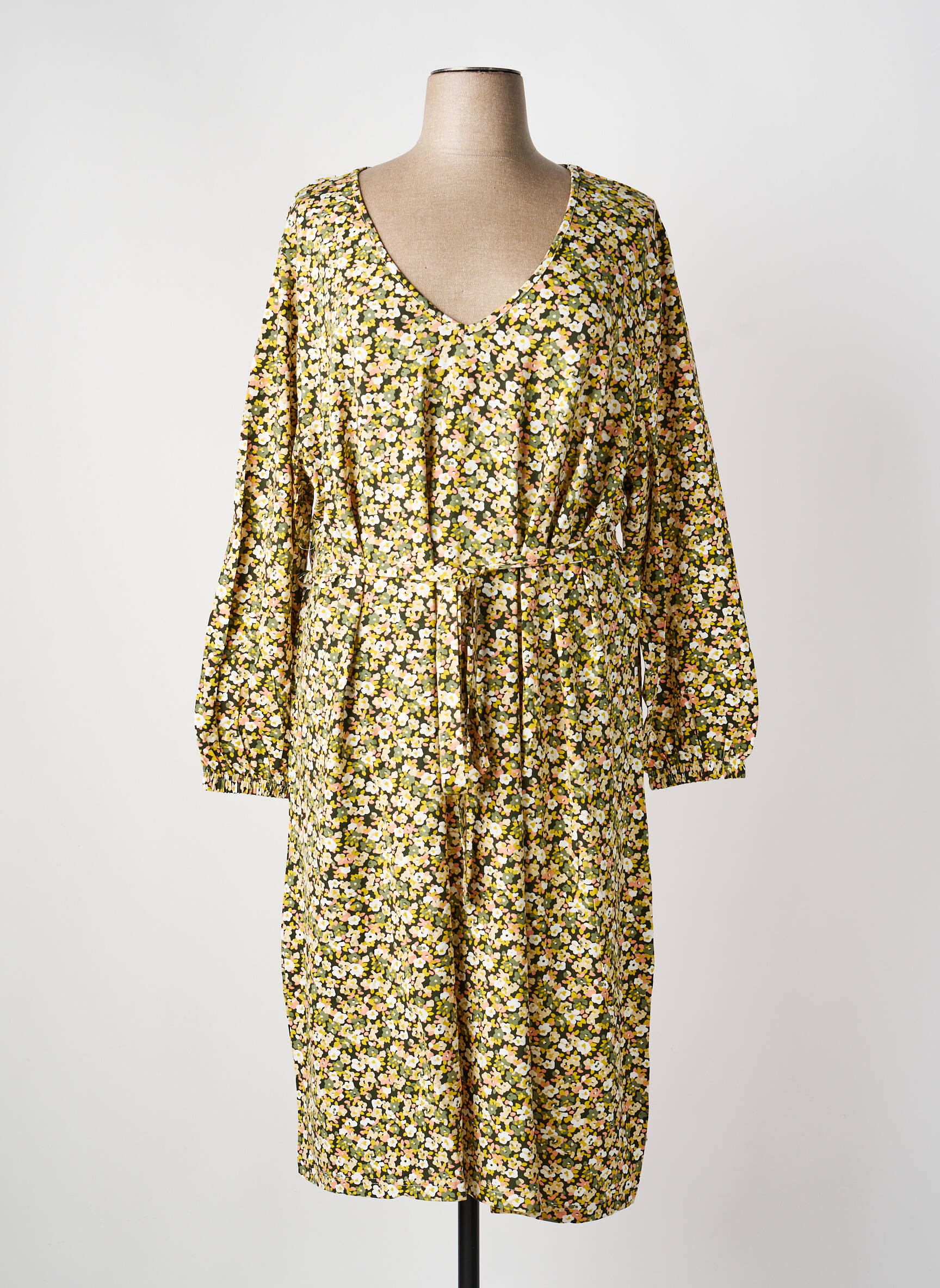 Rochie lungă mâneci lungi mâneci lungi verde SHEEGO femeie
