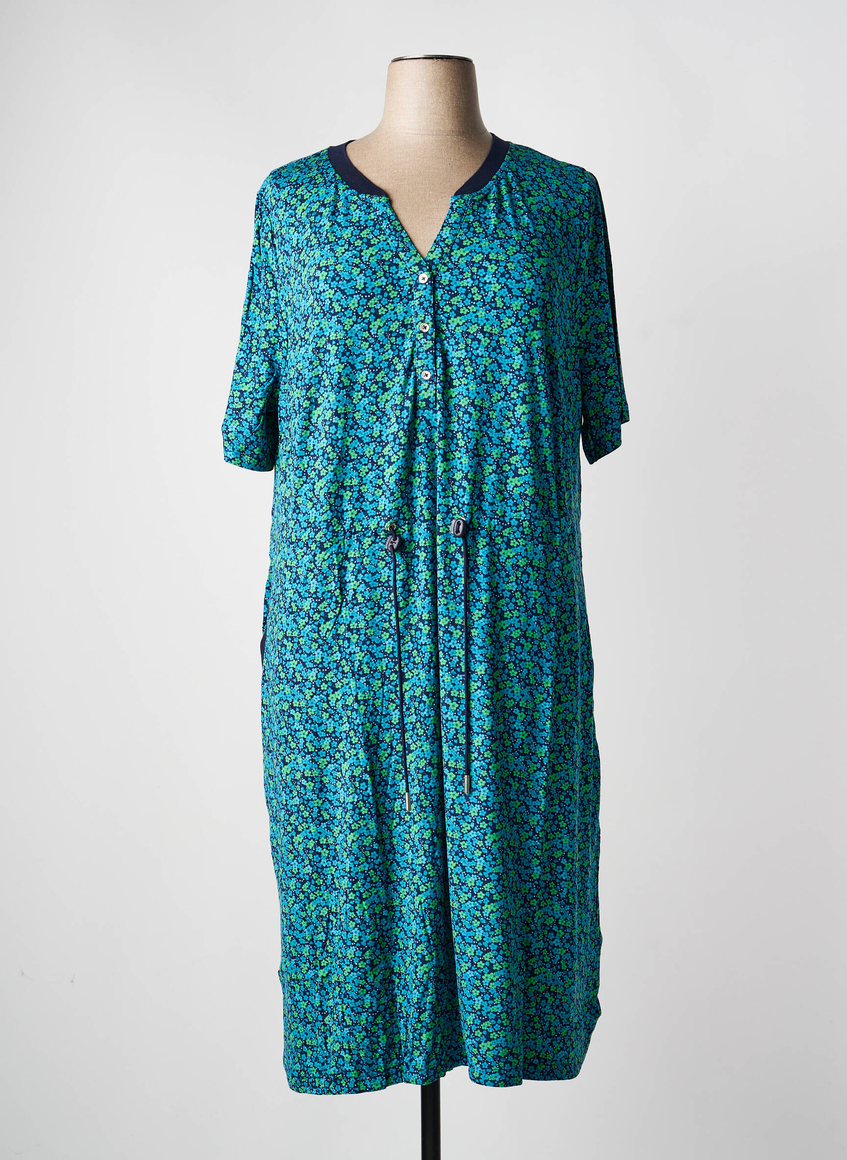 Rochie lungă mâneci lungi mâneci lungi albastru SHEEGO femeie