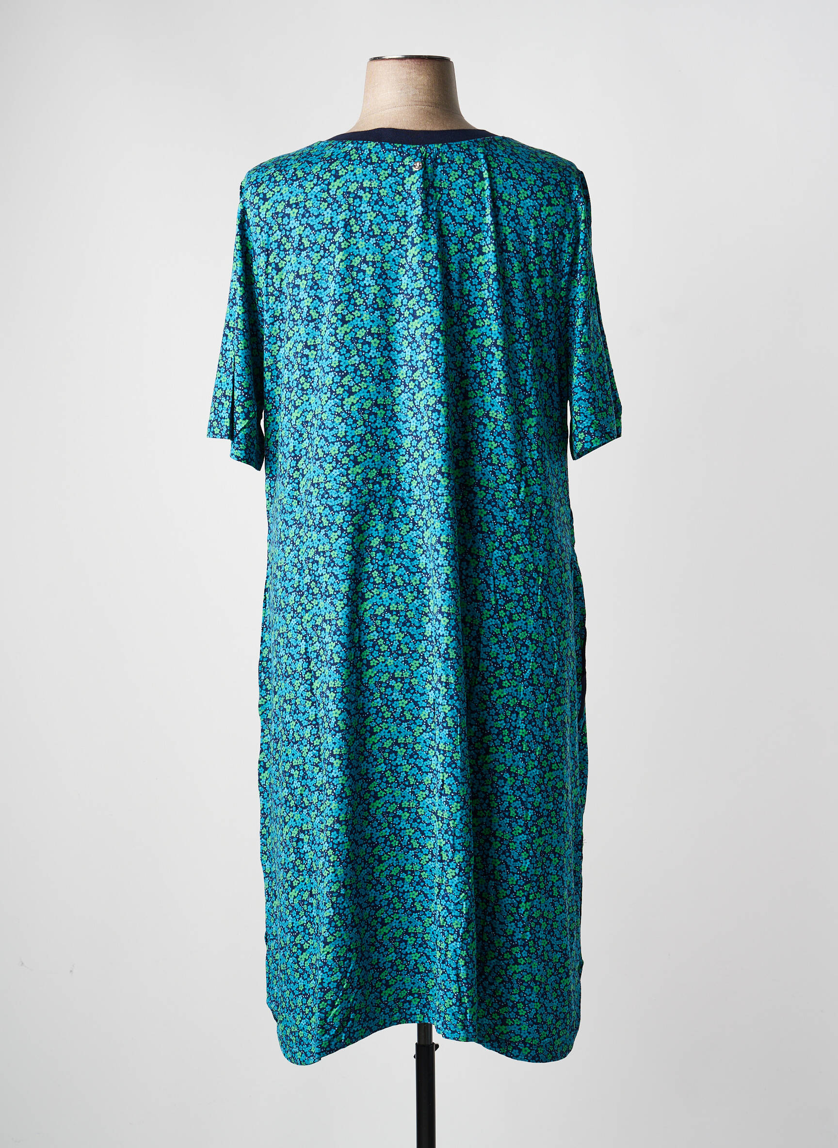 Rochie lungă mâneci lungi mâneci lungi albastru SHEEGO femeie