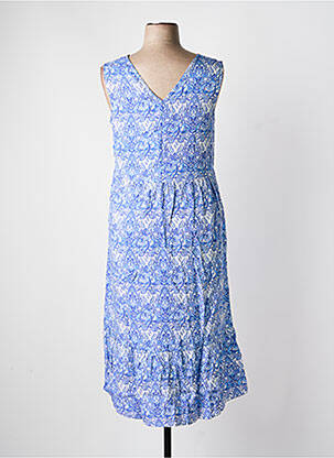 Rochie midi croială fluidă fără mâneci albastru SHEEGO femeie