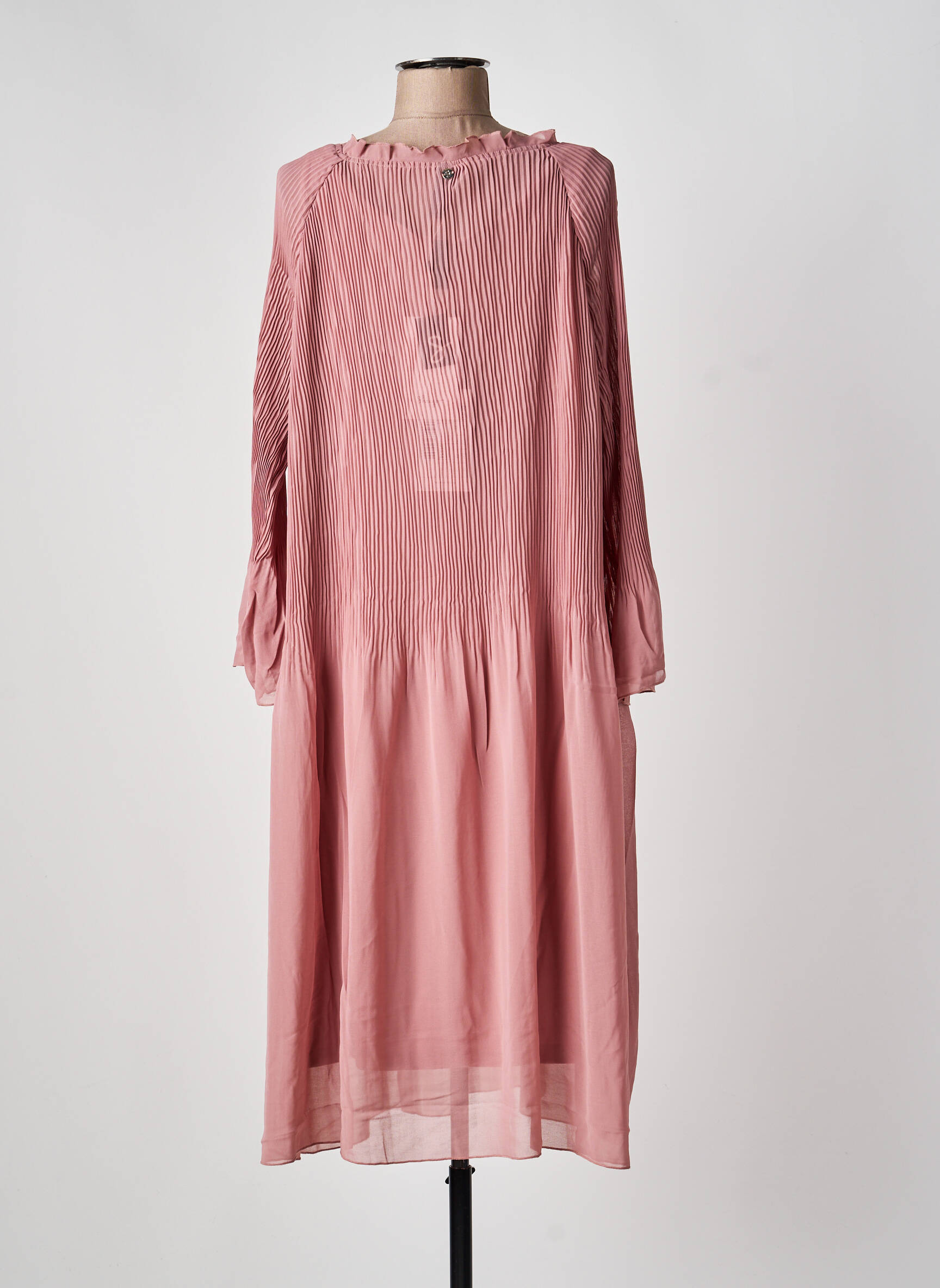 Rochie lungă mâneci lungi mâneci lungi roz SHEEGO femeie