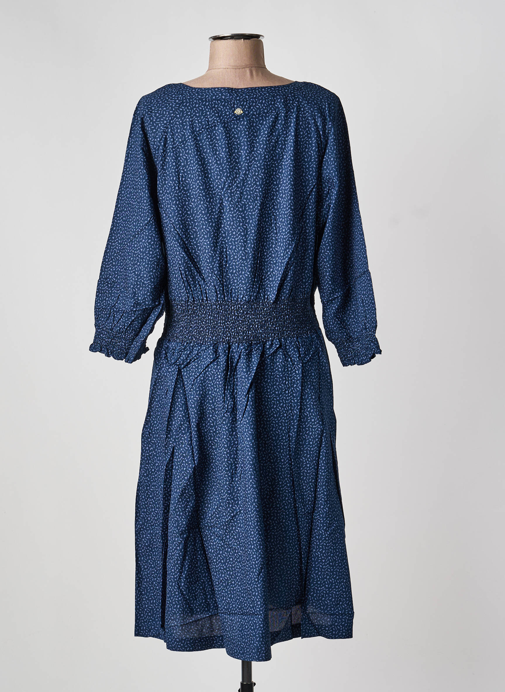 Rochie midi croială fluidă mâneci lungi albastru SHEEGO femeie