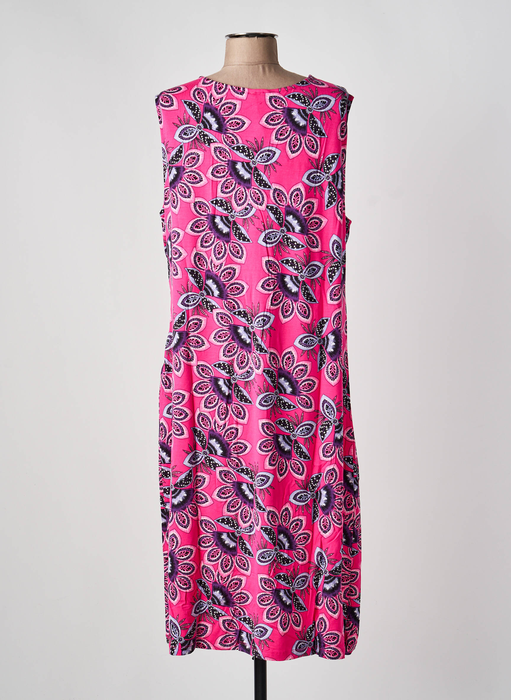 Rochie midi imprimeu floral fără mâneci roz SHEEGO femeie