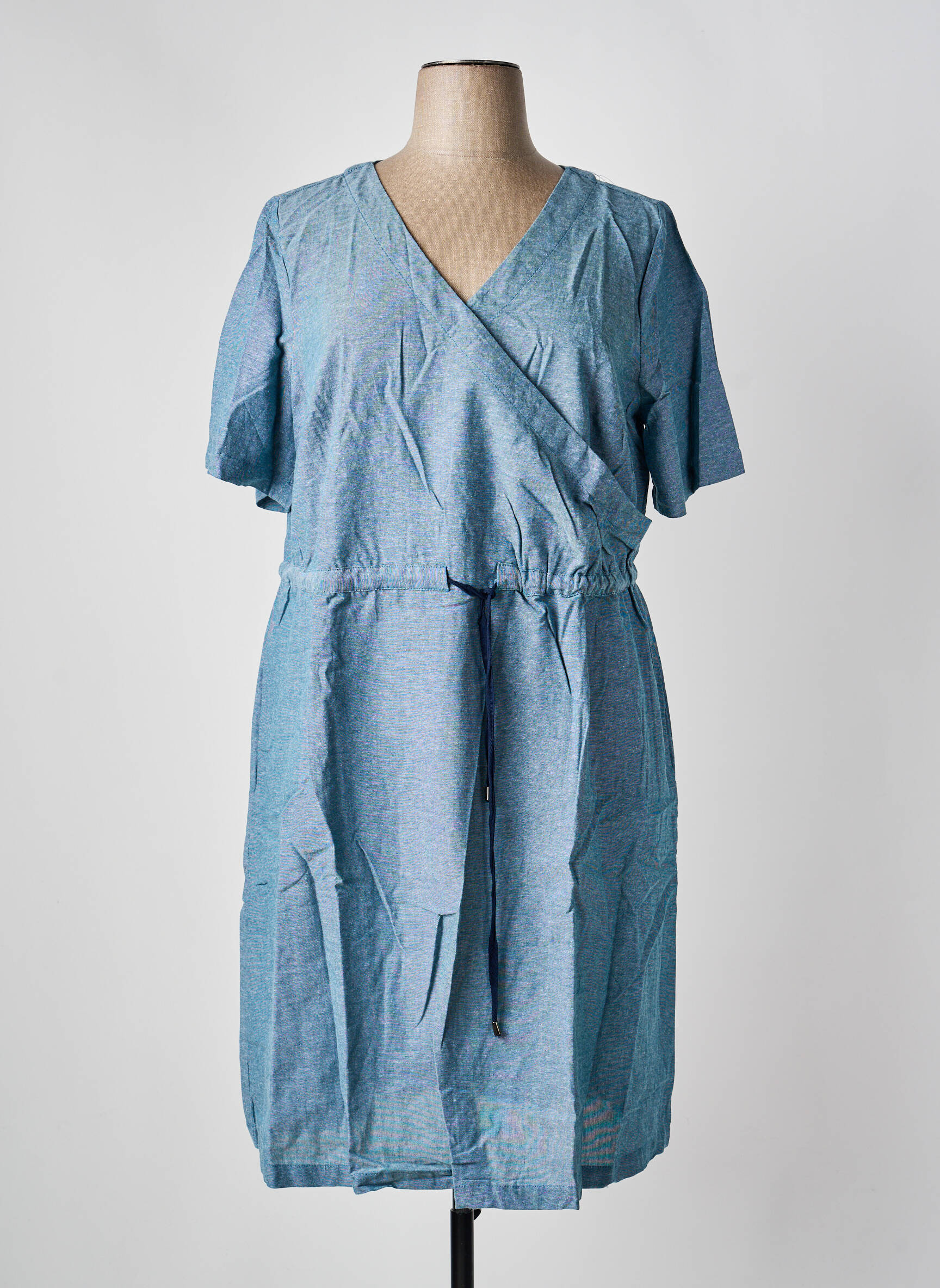 Rochie midi mâneci scurte mâneci scurte verde SHEEGO femeie