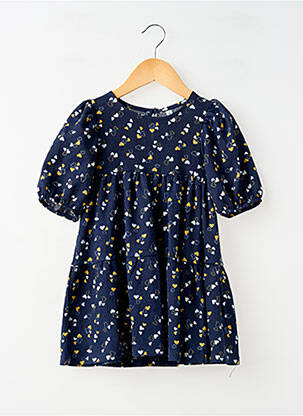Rochie midi mâneci scurte mâneci scurte albastru SANS MARQUE fată