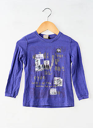 Tricou croială cambrată mâneci lungi violet IKKS fată