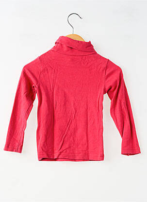 Tricou croială cambrată mâneci lungi roșu VYNIL FRAISE fille