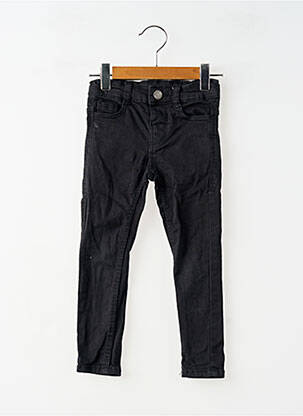 Pantalon slim țesătură poplin mărime reglabilă negru KIABI copil
