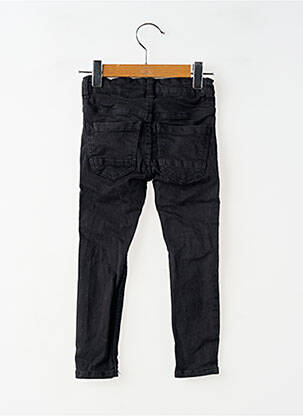 Pantalon slim țesătură poplin mărime reglabilă negru KIABI copil