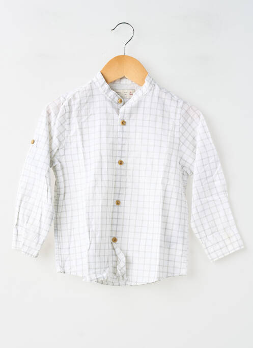 Cămașă cu mâneci lungi țesătură poplin alb ZARA garcon