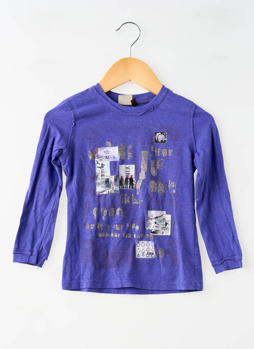 Tricou croială cambrată mâneci lungi violet IKKS fille
