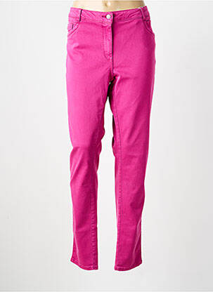 Pantalon slim țesătură poplin mărime normală roz C'EST BEAU LA VIE femeie