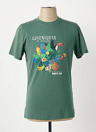Tricou croială cambrată mâneci scurte verde A FISH NAMED FRED homme