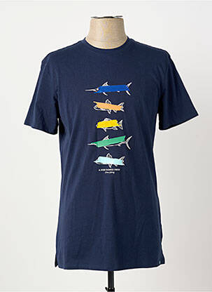 Tricou albastru A FISH NAMED FRED bărbat