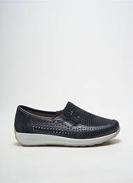 Slip-on-uri țesătură satinată toc plat până la 3 cm albastru ARA femme