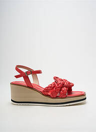 Sandale/pantofi decupați toc platformă toc de 7 la 9 cm roșu DANSI femme