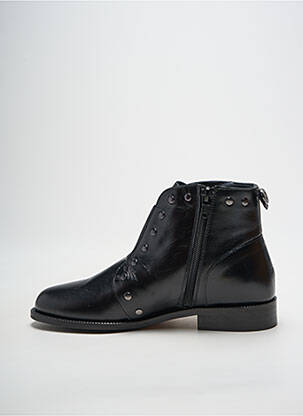 Botine/ghete țesătură satinată toc plat până la 3 cm negru MAROLI femeie