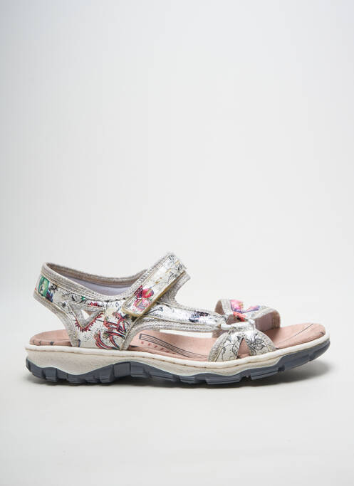 Sandale/Pantofi decupați argintiu RIEKER femeie