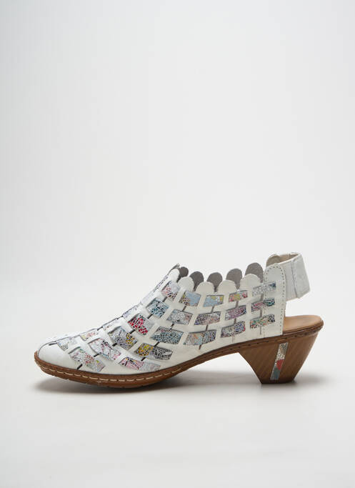 Sandale/Pantofi decupați alb RIEKER femeie