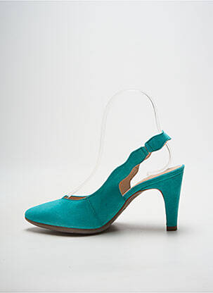Pantofi cu toc nubuc toc de 7 la 9 cm albastru WONDERS femeie