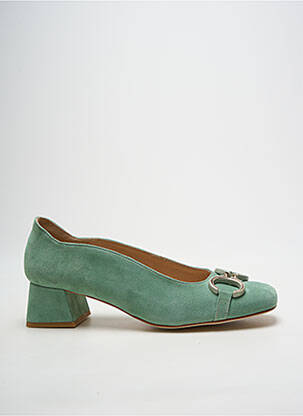 Pantofi cu toc nubuc toc de 4 la 6 cm verde MLV femeie