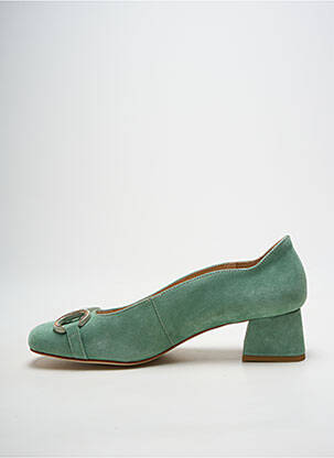 Pantofi cu toc nubuc toc de 4 la 6 cm verde MLV femeie
