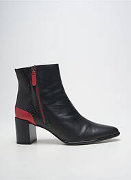 Botine/ghete țesătură satinată toc de 7 la 9 cm roșu DANSI femme