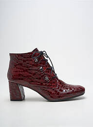 Botine/ghete toc pătrat toc de 7 la 9 cm roșu DANSI femme