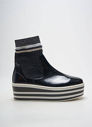 Botine/ghete material neted toc de 4 la 6 cm negru NO NAME femeie