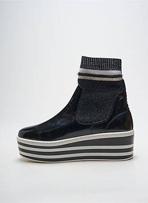 Botine/ghete material neted toc de 4 la 6 cm negru NO NAME femeie