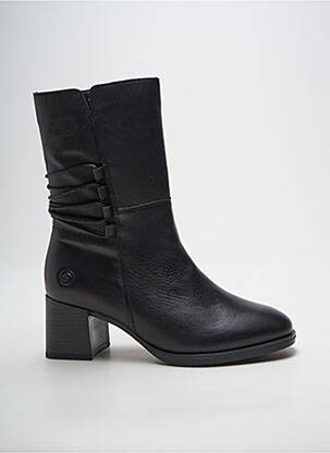 Botine/ghete toc pătrat toc de 4 la 6 cm negru REMONTE femeie