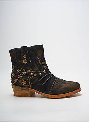 Botine/ghete cubanez toc de 4 la 6 cm negru LES P'TITES BOMBES femeie