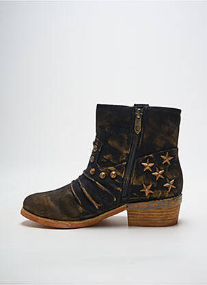 Botine/ghete cubanez toc de 4 la 6 cm negru LES P'TITES BOMBES femeie