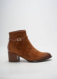 Botine/ghete vârf ascuțit toc de 4 la 6 cm maro FUGITIVE BY FRANCESCO ROSSI femme