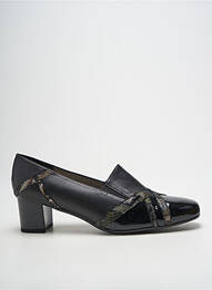 Pantofi cu toc material neted toc de 4 la 6 cm negru PEDI GIRL femme