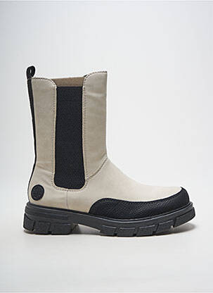 Botine/ghete toc mic toc de 4 la 6 cm bej RIEKER femeie