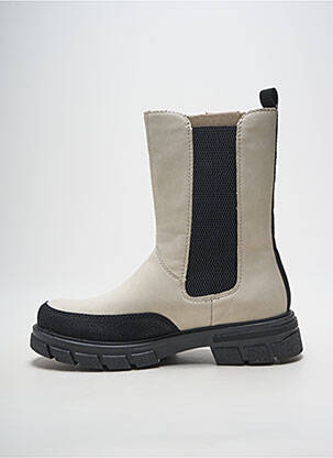 Botine/ghete toc mic toc de 4 la 6 cm bej RIEKER femeie