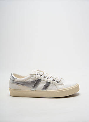 Adidași vârf rotund toc plat până la 3 cm argintiu GOLA femeie