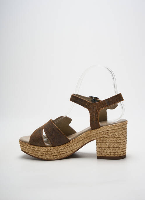 Sandale/Pantofi decupați maro ALIWELL femeie