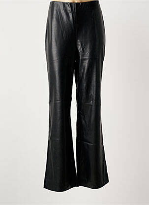 Pantalon evazat talie elastică talie înaltă negru YESTA femeie