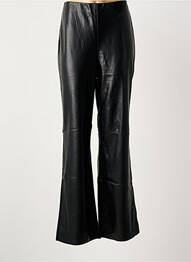 Pantalon evazat talie elastică talie înaltă negru YESTA femme