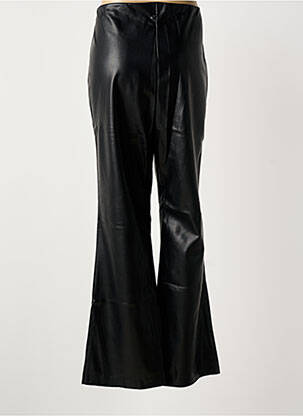 Pantalon evazat talie elastică talie înaltă negru YESTA femeie