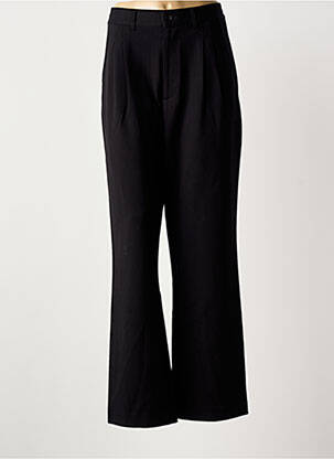 Pantalon larg talie cu cleme talie înaltă negru ZILCH femeie
